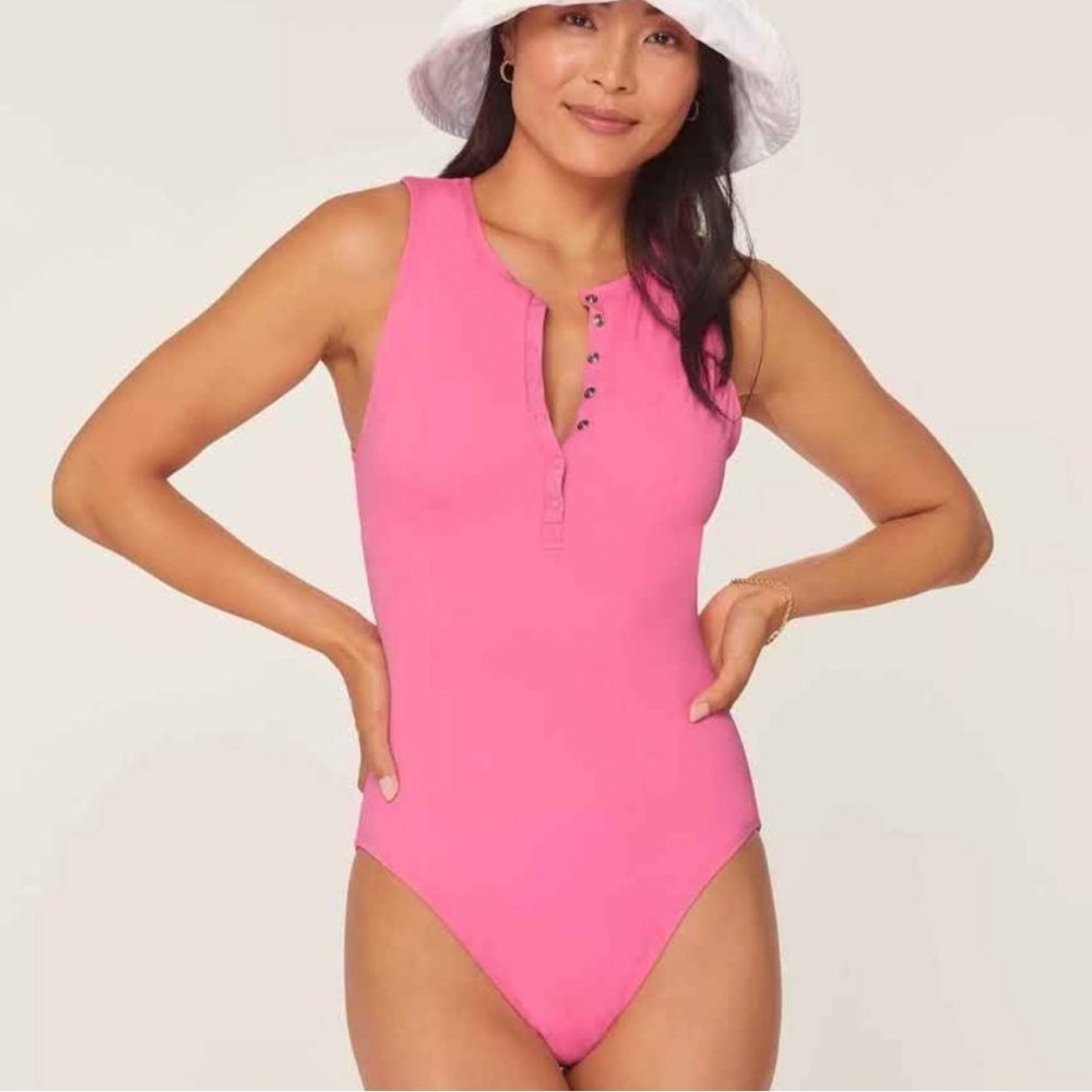 Andie Swim Malibu One Piece in Peony Pink